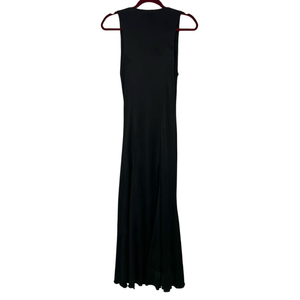 Ralph Lauren Collection Purple Label Black Silk Blend Faux Wrap Gown Dress Sz 8 - Picture 11 of 13